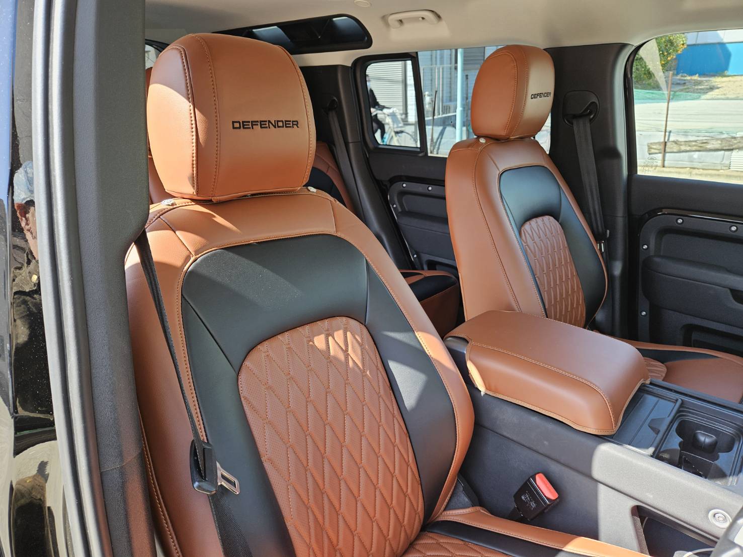 ディフェンダー NAPPAレザーシートカバー（ダイヤモンドステッチ